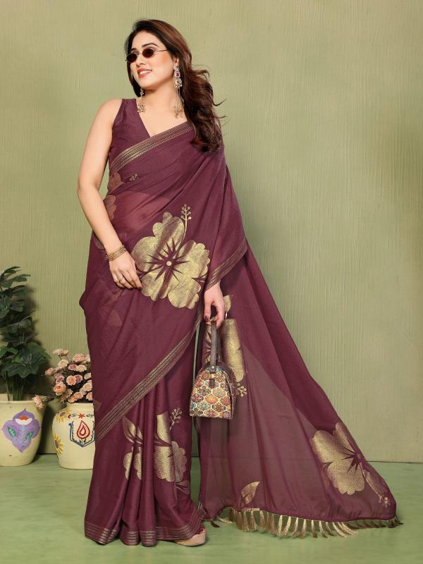 GC foil work wholesale saree from surat